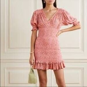 Faithful The Brand Margherita Smocked Mini Dress Women's Size 8
